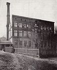 Berlinerstraße in Rixdorf um 1900; Werkstatt der Firma Puhl und Wagner