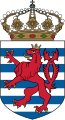 Wapen van het groothertogdom Luxemburg (met kroon erfpretendent via mannelijke lijn, uit het huis Limburg-Luxemburg)