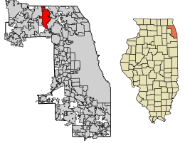 Location of Arlington Heights in Cook County, Illinois.
