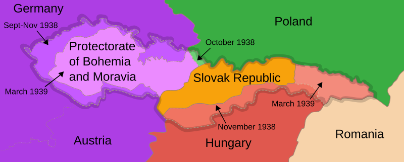 Czechoslovakia Map 1939