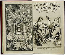 Title page of Volume III of Des Knaben Wunderhorn, 1808 Des Knaben Wunderhorn III (1808).jpg