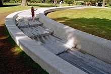 Detail of stream bed without water flowing. DianaMemorialDetail wb.jpg