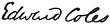 Signature de Edward Coles