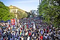 Folla di manifestanti a Porto Alegre