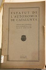 Miniatura per Projecte d'Estatut d'Autonomia de Catalunya de 1919
