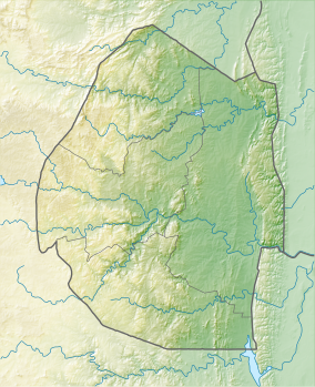 Map showing the location of Mkhaya Game Reserve