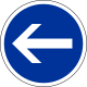 B21-2. Obligation de tourner à gauche avant le panneau.
