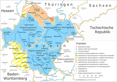 Übersichtskarte von Franken (Entwurfsfassung)