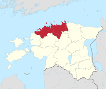 Letak County Harju di Estonia