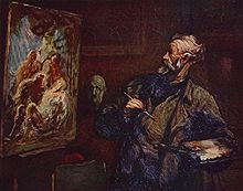 Honore Daumier, The Painter (1808-1879), oil on panel with visible brushstrokes Honore Daumier 008.jpg