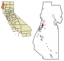 Location within Humboldt County in California