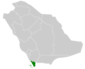 Poziția localității Provincia Jizan
