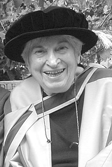 Jo Estill in a photograph taken at the award of her honorary doctorate in London on 2004-09-10