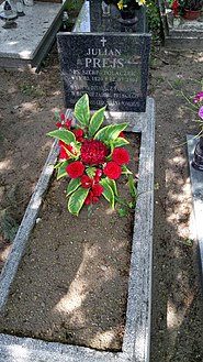 Julian Prejs tombstone, at Bydgoszcz Starofarny cemetery