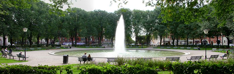Karlaplans fontän, augusti 2011.