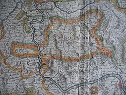 Графство Катценельнбоген на карте начала 18 века