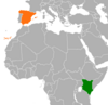 Location map for Kenya and Spain.