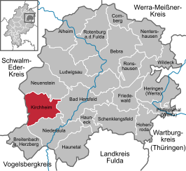 Kaart van Kirchheim (Hessen)