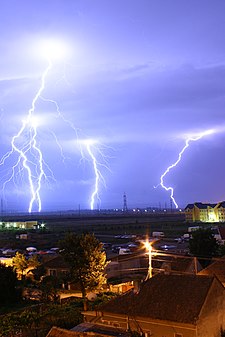 Lightning over Oradea Romania