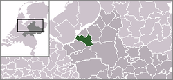 Ligging van Ermelo-munisipaliteit in Gelderland