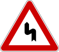 Double curve, first to the left