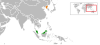 Location map for Malaysia and North Korea.