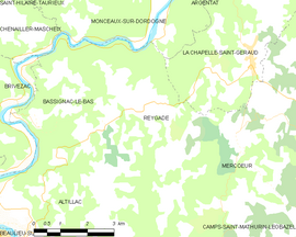 Mapa obce Reygade