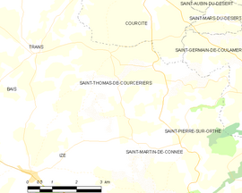 Mapa obce Saint-Thomas-de-Courceriers