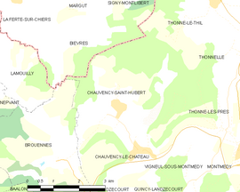 Mapa obce Chauvency-Saint-Hubert