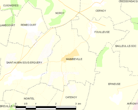 Mapa obce Maimbeville