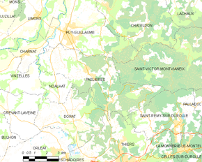 Poziția localității Paslières