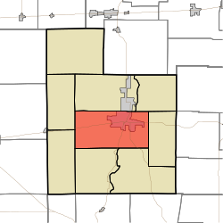 Location of Connersville Township in Fayette County