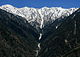 風越山から望む滑川源流部と木曽駒ヶ岳・宝剣岳（2010年4月25日）