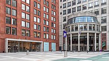 The Stern School of Business is New York University's business school. NYU Stern School of Business - Plaza Level (48072762417).jpg