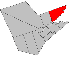 Location of Alnwick Parish within Northumberland County, New Brunswick