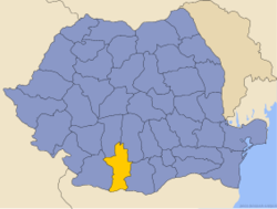 Повіт Олт на мапі Румунії