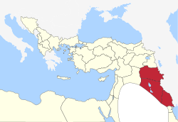 Мамлюцька династія Іраку: історичні кордони на карті