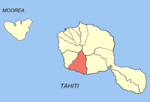 Location of the commune (in red) within the Windward Islands