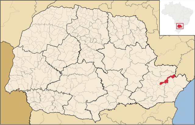 Localização de Campina Grande do Sul no Paraná