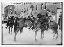 Pennsylvania Constabulary at McKee's Rock 1909 Pennsylvania constabulary, mounted on horses, at McKee's Rock LCCN2014684213.jpg