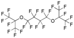 パーフルオロ-1,4-ジイソプロポキシブタンの構造式