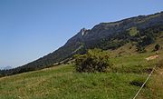 Vue de la pointe de Banc Plat depuis le Golet de Doucy