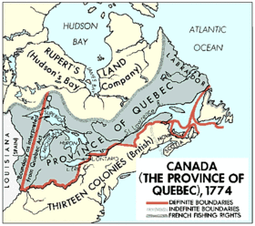 The Province of Quebec in 1774 Province of Quebec 1774.gif