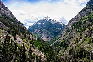 Uncompahgre Gorge and Mount Abrams between Sil...