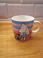 Moominmamma in the Moomin-themed mug