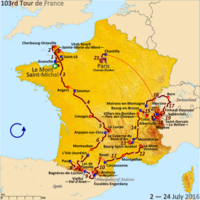 Tour de France 2016 全体コース図