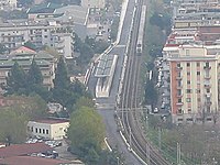 Torrione station building site, without platforms, in 2007