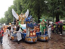 The 2016 Helsinki Samba Carnaval in Helsinki, Finland Samba wagon from Imperio do Papagaio at Helsinki Samba Carnaval 2016.jpg