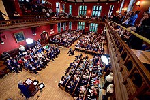 Amerykański sekretarz stanu John Kerry wygłasza przemówienie do członków Oxford Union