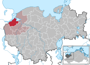 Poziția Selmsdorf pe harta districtului Nordwestmecklenburg